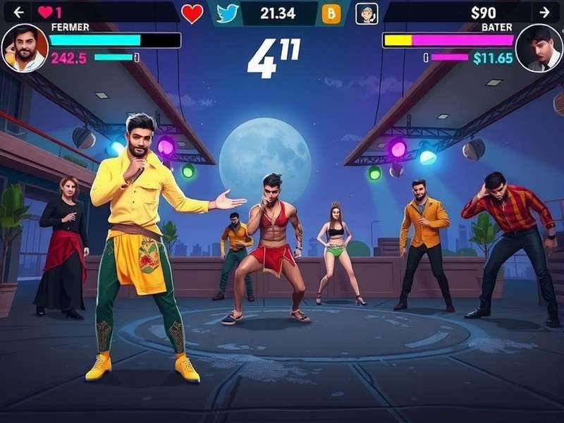 Thumka Thunder Pro gameplay screenshot showing character performing dance moves